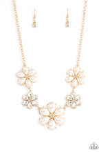 Load image into Gallery viewer, Fiercely Flowering - Gold &amp; White Flower Necklace - Sabrina&#39;s Blin Collection