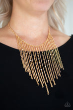 Load image into Gallery viewer, First Class Fringe - Gold Necklace - Sabrina&#39;s Bling Collection
