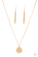Load image into Gallery viewer, Give Thanks - Gold Necklace - Sabrina&#39;s Bling Collection