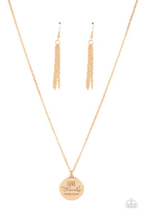 Give Thanks - Gold Necklace - Sabrina's Bling Collection