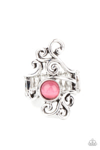 Glimmering Grapevines - Pink Cat's Eye Stone Ring - Sabrina's Bling Collection
