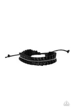 Load image into Gallery viewer, Hard to PLEATS - Black Leather Bracelet - Sabrina's Bling Collection