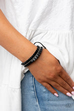 Load image into Gallery viewer, Hard to PLEATS - Black Leather Bracelet - Sabrina's Bling Collection
