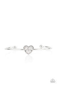 Heart of Ice - White Heart Bracelet - Sabrina's Bling Collection