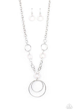 Load image into Gallery viewer, HOOP du Jour - White Necklace - Sabrina&#39;s Bling Collection