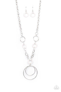 HOOP du Jour - White Necklace - Sabrina's Bling Collection