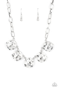 Limelight Luxury - White Rhinestone Necklace - 2022 EMP Exclusive - Sabrina's Bling Collection
