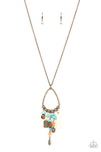 Listen to Your Soul - Brass Charm Necklace - Paparazzi Accessories