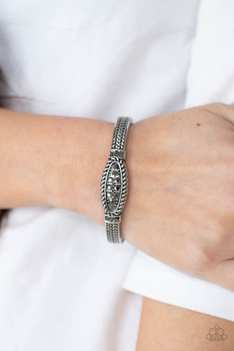 Locked in Luster - Silver Bracelet - Sabrina's Bling Collection