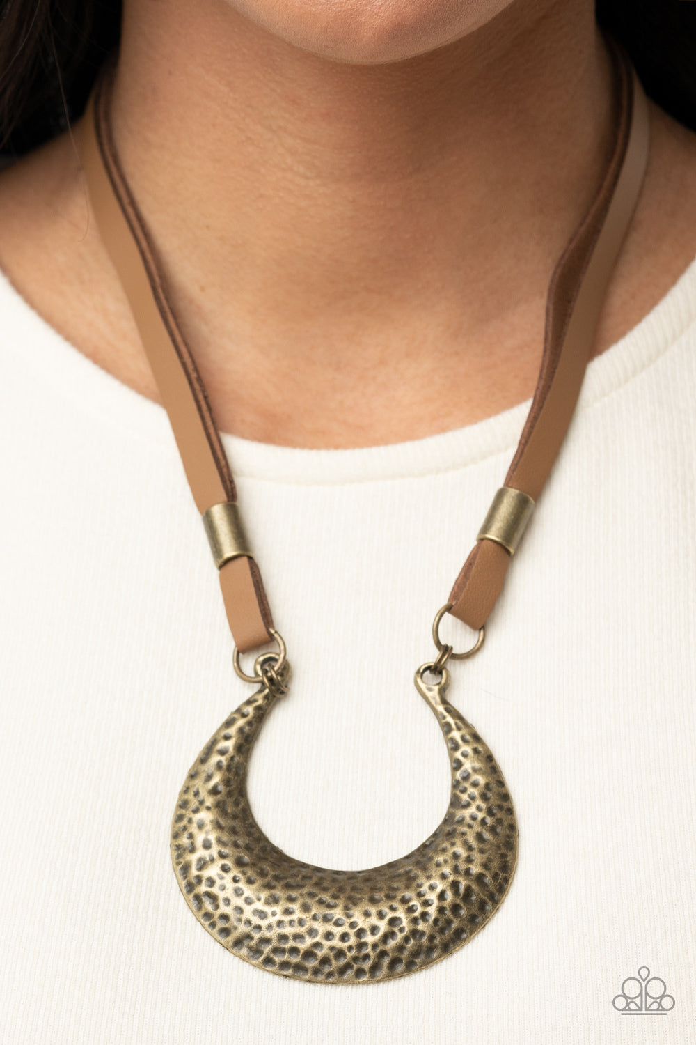Majorly Moonstruck - Brass Necklace - Sabrina's Bling Collection