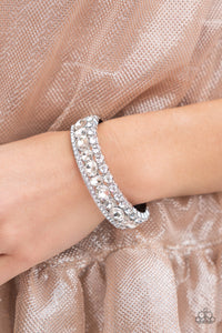 Mega Megawatt - White Rhinestone Bracelet - Life Of The Party February 2022 - Sabrina's Bling Collection