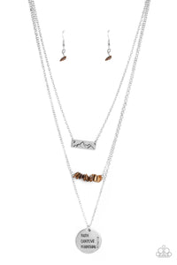 Miracle Mountains - Brown Matt. 17:20 Necklace - Sabrinas Bling Collection