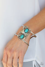 Load image into Gallery viewer, Mojave Flower Girl - Blue Bracelet - Sabrina&#39;s Bling Collection
