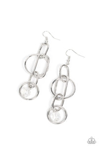 Park Avenue Princess - White Earrings - Sabrina's Bling Collection
