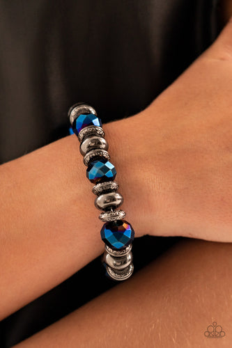 Power Pose - Blue Metallic Bracelet - May 2022 Life Of The Party - Sabrina's Bling Collection
