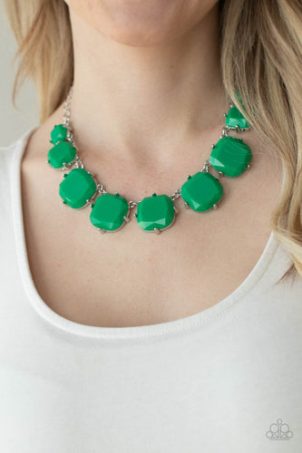 Prismatic Prima Donna - Green Necklace - Sabrina's Bling Collection