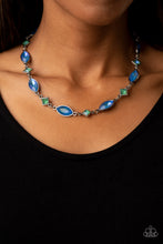 Load image into Gallery viewer, Prismatic Reinforcements - Multi Blue &amp; Green Necklace - Sabrina&#39;s Bling Collection