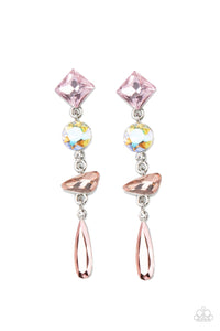 Rock Candy Elegance - Pink Earrings - Sabrina's Bling Collection