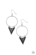 Load image into Gallery viewer, Sahara Shark - Black Stone Earrings - Sabrinas Bling Collection