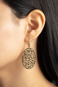 Secret Orchards - Brass Filigree Earrings - Sabrina's Bling Collection