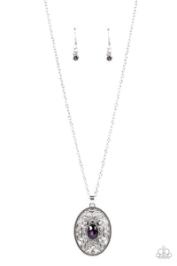 Sonata Swing - Purple Rhinestone Necklace - Sabrina's Bling Collection