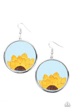Load image into Gallery viewer, Sun-Kissed Sunflowers - Blue Earrings - Sabrina&#39;s Bling Collection