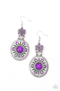 Temple of The Sun - Purple Earrings - Sabrina's Bling Collection