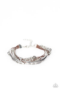 Wanderlust Wanderess - Brown Flower Bracelet - Sabrina's Bling Collection