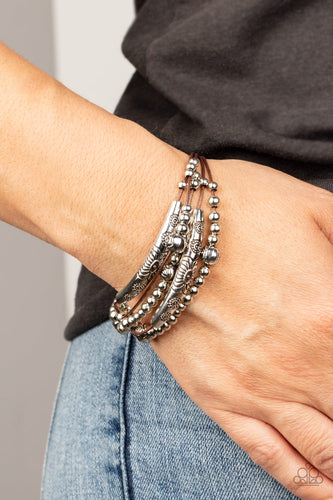 Wanderlust Wanderess - Brown Flower Bracelet - Sabrina's Bling Collection