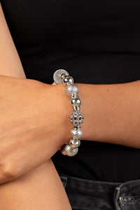 We Totally Mesh - Silver & Hematite Bracelet - Sabrina's Bling Collection