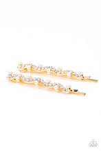 Load image into Gallery viewer, Ballroom Banquet - Gold Rhinestone &amp; Pearl Hair Clip - Sabrina&#39;s Bling Collection