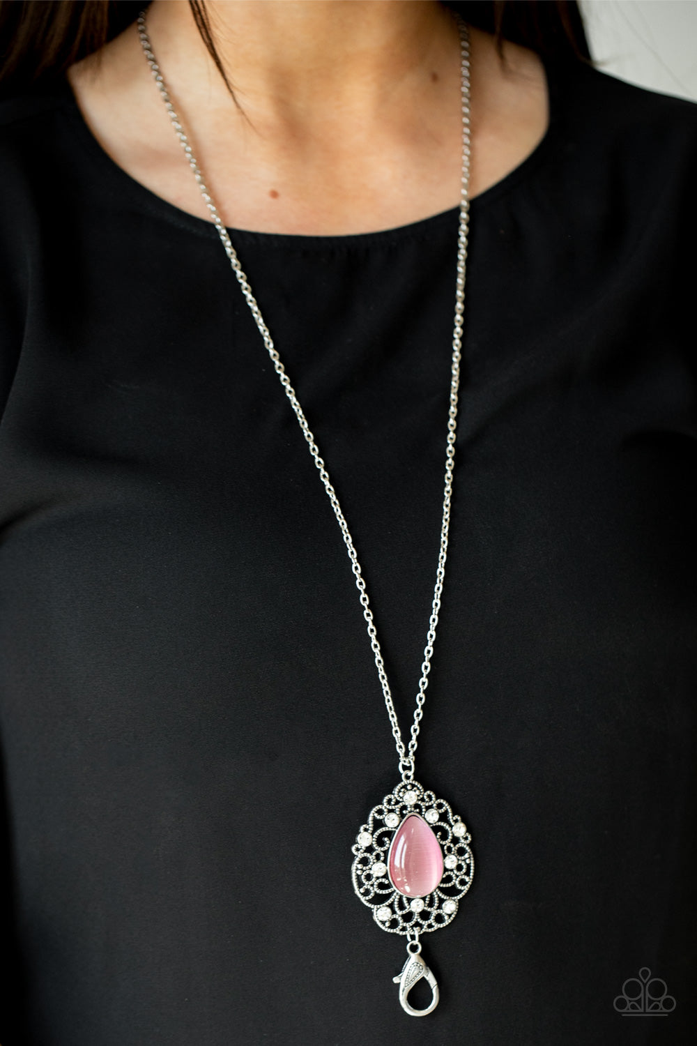 Bewitched Beam - Pink Necklace - Sabrina's Bling Collection