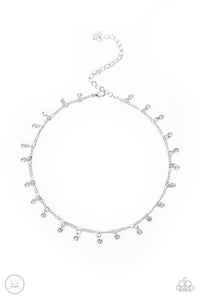 Bringing SPARKLE Back - White Rhinestone Choker Necklace - Sabrina's Bling Collection