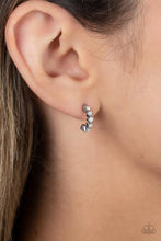 Load image into Gallery viewer, Carefree Couture - White Hoop Earrings - Sabrina&#39;s Bling Collection