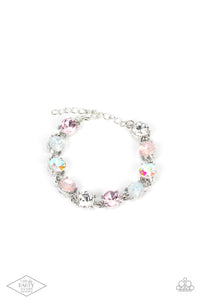 Celestial Couture - Pink, White & Iridescent Bracelet - Sabrina's Bling Collection