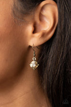 Load image into Gallery viewer, Celestial Royal - Brass &amp; Topaz Rhinestone Necklace - Sabrina&#39;s Bling Collection