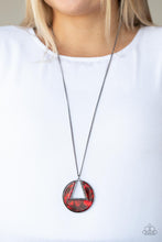 Load image into Gallery viewer, Chromatic Couture - Red &amp; Gunmetal Necklace - Sabrina&#39;s Bling Collection