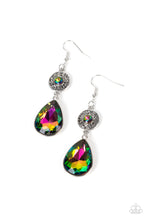 Load image into Gallery viewer, Collecting My Royalties - Multi Oil Spill Teardrop Earrings - Sabrina&#39;s Bling Collection