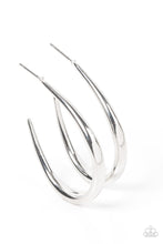 Load image into Gallery viewer, CURVE Your Appetite - Silver Hoop Earrings - Sabrinas Bling Collection