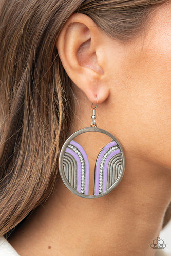 Delightfully Deco - Purple Earrings - Sabrina's Bling Collection