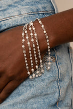 Load image into Gallery viewer, Experienced in Elegance - White Pearl &amp; Rhinestone Bracelet - Sabrina&#39;s Bling Collection