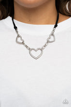 Load image into Gallery viewer, Fashionable Flirt - Black &amp; Silver Heart Necklace - Sabrina&#39;s Bling Collection
