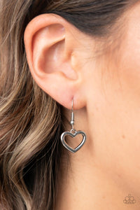 Fashionable Flirt - Black & Silver Heart Necklace - Sabrina's Bling Collection