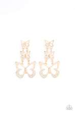Load image into Gallery viewer, Flamboyant Flutter - Gold Butterfly Earrings - Sabrina&#39;s Bling Collection