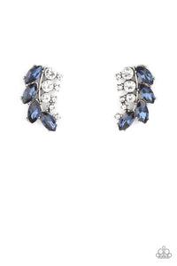 Flawless Fronds - Blue & White Earrings - Sabrina's Bling Collection