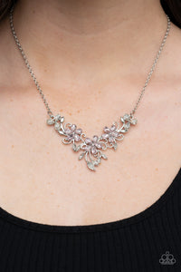Floral Fashion Show - Pink Rhinestone Necklace - Sabrina's Bling Collection