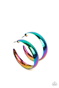 Futuristic Flavor - Multi Oil Spill Hoop Earrings - Life Of The Party 09/22 - Sabrinas Bling Collection