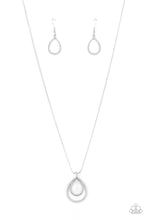 Load image into Gallery viewer, Gorgeously Glimmering - White Teardrop Necklace - Sabrina&#39;s Bling Collection