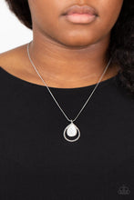 Load image into Gallery viewer, Gorgeously Glimmering - White Teardrop Necklace - Sabrina&#39;s Bling Collection