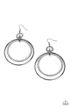 Load image into Gallery viewer, Haute Hysteria - Black &amp; Rhinestone Hoop Earrings - Sabrinas Bling Collection